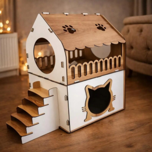 maison-pour-chat-avec-escalier-a-deux-etages